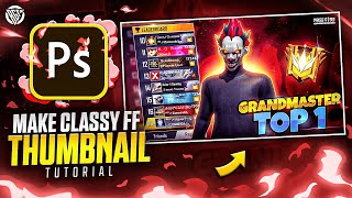 How To Make Thumbnail Like Classy Free Fire  Photoshop Tutorial  UrduHindi  BOSS GFX [upl. by Aerised814]