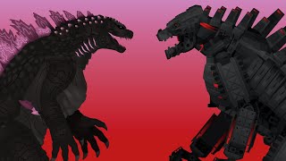 Godzilla Evolved vs Mechagodzilla Stick Nodes Animation [upl. by Ilamad168]