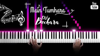 Main Tumhara  Dil Bechara  Easy Piano Cover  AR Rahman  Sushant Singh Rajput  Nikhil Sharma [upl. by Lochner]