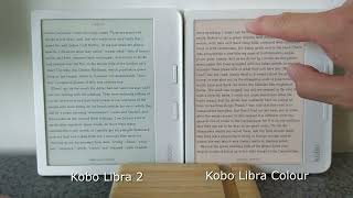 Kobo Libra Colour vs Kobo Libra 2 ereader comparison 4k [upl. by Aniara116]