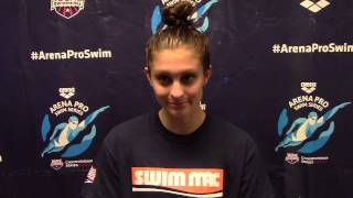 Katie Meili SwimMAC after 100 breast prelims [upl. by Arrakat989]