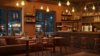 Cozy Coffee Shop with Smooth Piano Jazz Music and Rain Sounds for Relaxing Studying and Working [upl. by Samuel]