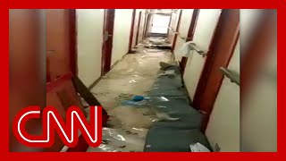 Violent storm batters cruise ship and floods hallways [upl. by Annaiek]