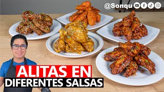 5 SALSAS PARA ALITAS  Sonqu  🍗😋 [upl. by Vesta210]