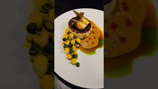 mackerel fish with italian rice and curry sauce 🍽️🥂 food chef viralvideo follow kolkata [upl. by Hughes]