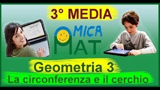 Videolezioni di geometria per la terza media  La circonferenza e il cerchio [upl. by Pompei647]