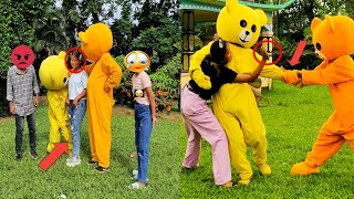 Teddy Bear Guabari Park At Beautiful Girl With Prank  Am Action [upl. by Primrosa]