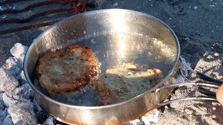 Catch n Cook n Eat Mussel amp Cockle Fritters over Coals [upl. by Gabe]