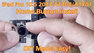 iPad Home button install A1709 A1701 replacement [upl. by Wetzel770]