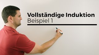 Vollständige Induktion Beispiel 1 Mathehilfe online Erklärvideo  Mathe by Daniel Jung [upl. by Okiron]