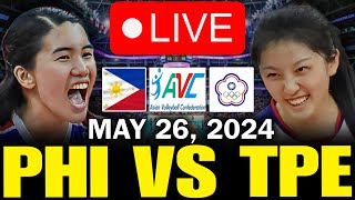 PHILIPPINES VS CHINESE TAIPEI 🔴LIVE NOW  MAY 26 2024  AVC CHALLENGE CUP 2024 avclive2024 [upl. by Suhploda]