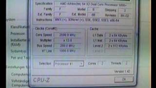 AMD ATHLON X2 Übertakten Teil 1 [upl. by Eseilenna]