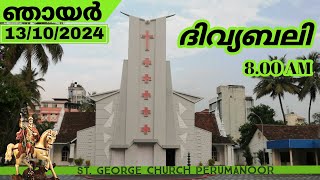 13102024  SUNDAY HOLYMASS  StGeorge Church Perumanoor [upl. by Livesay]