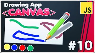 CANVAS JavaScript Drawing App 🎨  Draw ● Undo ● Erase ● Colors  Full HTML5 Canvas App Tutorial [upl. by Glynnis]