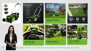 Greenworks 40V 21quot Brushless Cordless Lawn Mower [upl. by Refinnaj455]