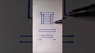 Very easy drawinghow to draw chair chair easy drawing shortsfeed shortsyoutubeshorts art [upl. by Anilec190]