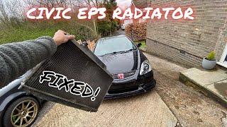 Changing radiator on civic type r ep3  NISSENS RADIATOR [upl. by Lita]