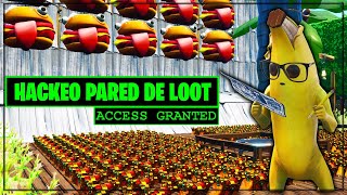 HACKEAMOS PARED DEL LOOT 1000 COFRES FORTNITE MINIJUEGOS [upl. by Nemzzaj]