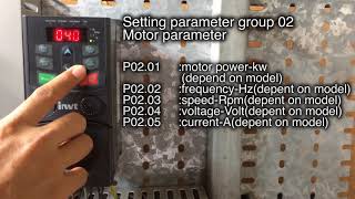 VFD INVTGD20  Basic Programming Inverter  How to Control Inverter With Keypad Mode [upl. by Barbur13]