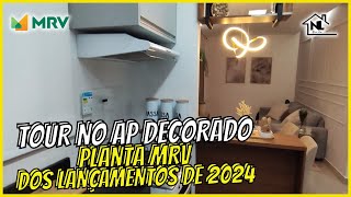 TOUR NO APARTAMENTO DECORADO 40M2 mrv  PLANTA 2024 [upl. by Enneles]