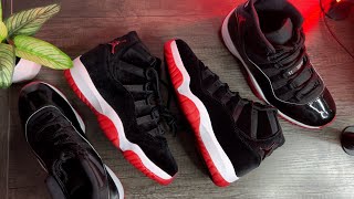 EARLY LOOK Air Jordan 11 Retro BRED VELVET 2024  Detailed Review  Comparison [upl. by Forcier299]