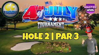 Master QR Hole 2  Par 3 HIO  4th of July Tournament Golf Clash Guide [upl. by Arikaahs]