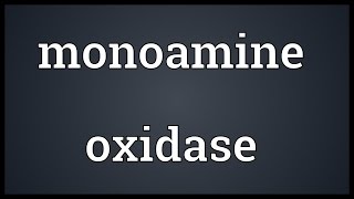 Monoamine oxidase Meaning [upl. by Alleon]