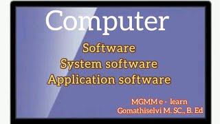 What is software  Types of Software Tamil [upl. by Essilevi212]