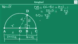 Finding square roots geometrically  the proof 2 of 2 [upl. by Niawat]