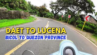 Camarines Norte to Lucena Quezon Province  Solo Long Ride  Fazzio 125 [upl. by Dave]