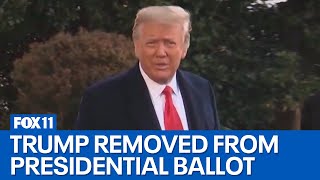 Donald Trump removed from 2024 ballot by Colorado Supreme Court [upl. by Nawuq]