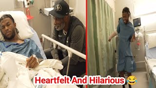 Deion Sanders Emotional Moment With Shilo Sanders After His Surgery 💕 And Shilo Hilarious Dance 😂 [upl. by Elem]