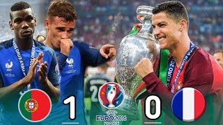 PORTUGAL 10 FRANCE FINAL EURO 2016 CRAZY MATCH 💥 Extended Highlights Goals HD [upl. by Llenrod439]