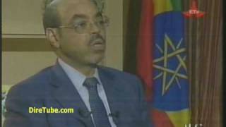 Meles Zenawi Interview with Egypt TV on Nile Basin Agreement [upl. by Ahseinad]