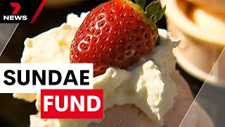 Ekka strawberry sundae stand helping with life changing research  7NEWS [upl. by Alicsirp]