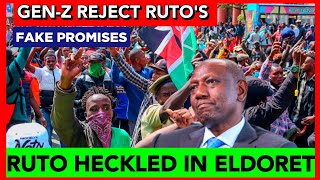 Uongo Uongo Ruto HECKLED by Thousands of Genz in eldoret Today Ahead Mega Protests on Tue 27 Aug [upl. by Tali234]