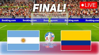 ARGENTINA vs COLUMBIA LIVE 🔴 Final COPA AMERICA 2024  Full Game all Goals  Today Match Simulation [upl. by Rrats]