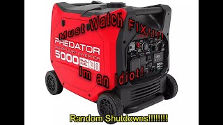 Harbor Freight Predator 5000 shutting down randomly  THE FIX  Some things you cant make up [upl. by Inohs]