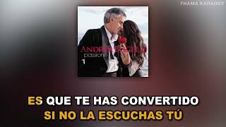 Andrea Bocelli  Contigo A La Distancia  KARAOKE DEMO [upl. by Aneeras]