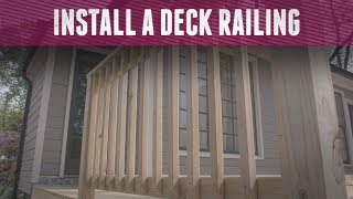 How to Install a Deck Railing  DIY Network [upl. by Anaeda239]