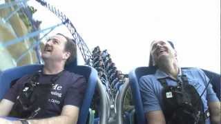 Manta at SeaWorld San Diego Onride with John Reilly and Robert Niles [upl. by Leakcim]