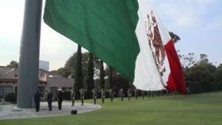 Participan autoridades educativas en ceremonia de izamiento de bandera en Campo Marte [upl. by Noemys]