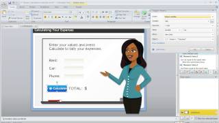 Articulate Storyline tutorial An easy way to calculate the sum of userentered values [upl. by Smallman]