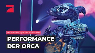 «Take on Me» von AHA  Der Orca  The Masked Singer Switzerland [upl. by Satterlee]