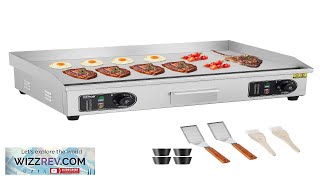 VEVOR Commercial Electric Griddle 2800W Countertop Flat Top Grill 122℉572 ℉ Adjustable Review [upl. by Ecinrahs996]