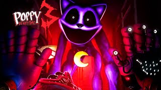 Poppy Playtime Chapter 3 Huggy Wuggy EATEN by CATNAP Ending New Gameplay VHS amp Endings [upl. by Sauncho]