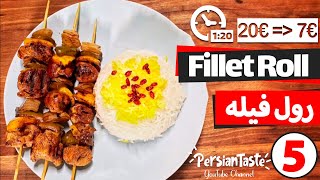 Fillet Roll Recipe  غذای ملل  طرز تهیه رول فیله جوجه ایرلندی [upl. by Kapeed]