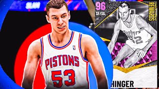 FREE PINK DIAMOND TERRY DISCHINGER GAMEPLAY THE MOST BROKEN CARD IN THE GAME NBA 2k21 MyTEAM [upl. by Rainwater]