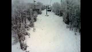 Burke Mountain Mid Burke Express Ski Lift [upl. by Yeo]