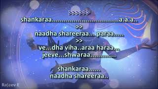 Shankara Naadha Shareera Para  Malayalam Karaoke with synced lyrics [upl. by Calle528]